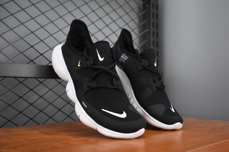 2020 Men Nike Free 5.0 Black White Running Shoes
